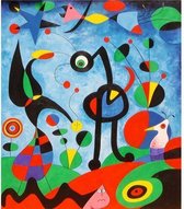 Joan Miro Abstract Watercolor Poster 4 - 20x25cm Canvas - Multi-color