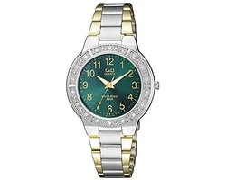 Q&Q horloge met groen wijzerplaat Q901J415Y