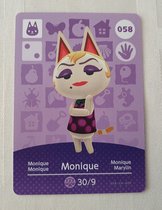 Amiibo animal crossing new horizons origineel Eu monique 058 kaart