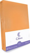 Cillows Premium Jersey Hoeslaken voor Kinderen - 70x160 cm - (tot 20 cm hoogte) - Oranje