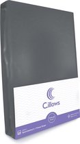 Cillows Premium Jersey Hoeslaken voor Kinderen - 70x160 cm - (tot 20 cm hoogte) - Donker Grijs