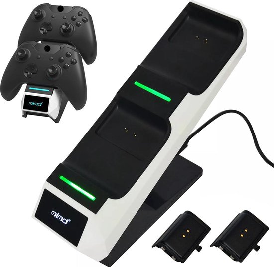 Xbox dual USB controller oplaadstation voor Xbox serie X + twee oplaadbare  batterijen... | bol.com