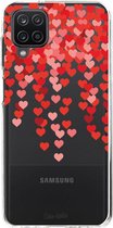 Casetastic Samsung Galaxy A12 (2021) Hoesje - Softcover Hoesje met Design - Catch My Heart Print
