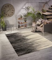 Aledin Carpets Tula - Laagpolig - Vloerkleed 160x230 cm - Grijs/Zwart - Tapijten woonkamer
