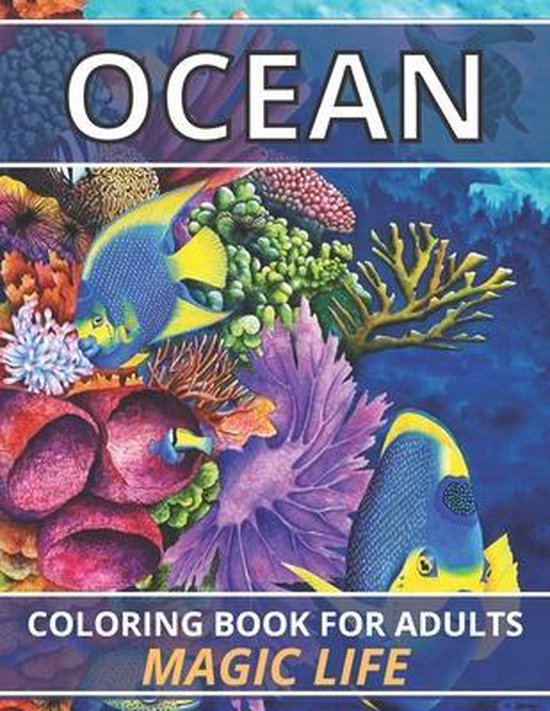 Ocean Coloring Book For Adults Magic Life, Eity Press House