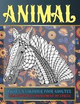 Livres a colorier pour adultes - Relaxation et soulagement du stress - Animal