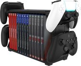 Game storage box - opslag unit – PlayStation spellen houder – PS5 accessoires – Xbox X SX SS - game disc tower – zwart