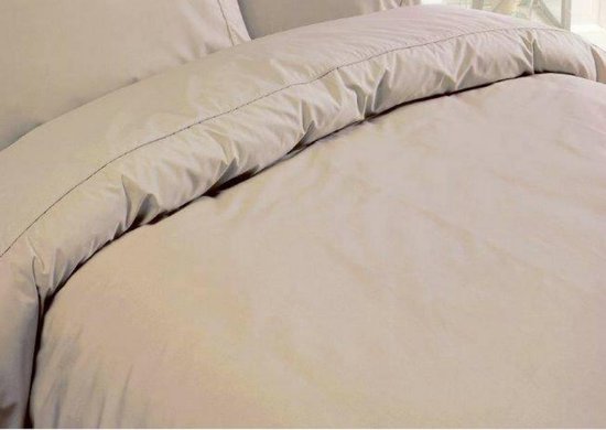 Papillon Deluxe + - Monte Carlo Sable - Housse de couette - Lits jumeaux - 240x220 / 260 cm + 2 Taies d'oreiller 60 x 70 cm - Katoen percale égyptien