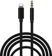 Câble Audio Aux Lightning vers prise casque pour iPhone - Câble de voiture pour iPhone - 3,5 mm - 1,5 mètre - Zwart