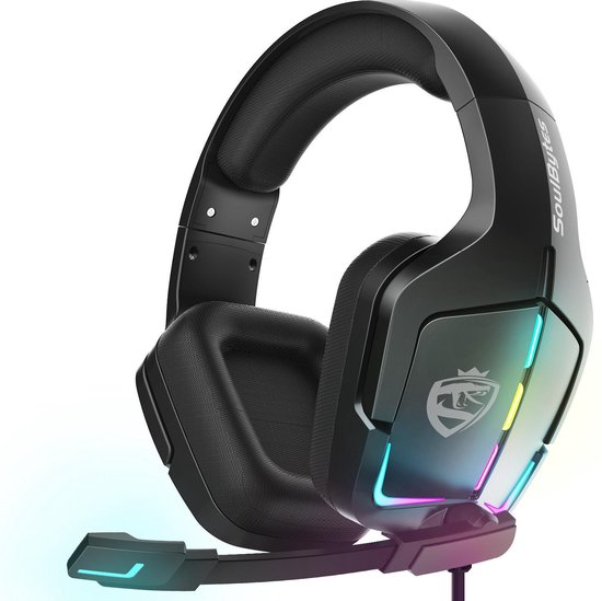 SoulBytes S12 RGB Over-ear Koptelefoons - Gaming headset met Stereo Microfoon - Multi platform -Zwart