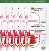 Garnier SkinActive Ampul Sheet Mask Met Watermeloen & Hyaluronzuur - 5 Stuks