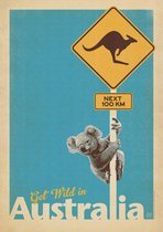 Vintage Landen Poster - Australië Koala - Wandposter 60 x 40 cm