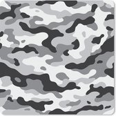 Muismat Gecamoufleerd - Zwart-wit camouflage patroon muismat rubber - 20x20 cm - Muismat met foto