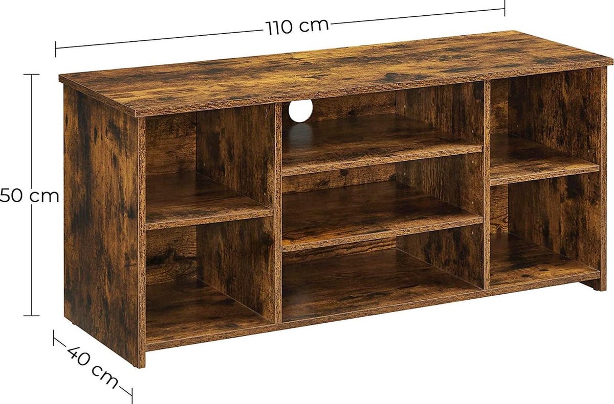 TV-kast | Tv-meubel | Tv-Bank Artisan Eiken Bewerkt Hout 60 Cm X 24 Cm X 124 Cm Tv Kast Tv Meubel Tv Bank