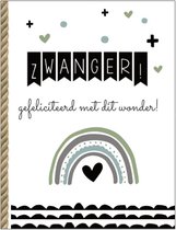 Ansichtkaart Felicitatie zwangerschap set van 4 stuks met envelop en sluitzegel