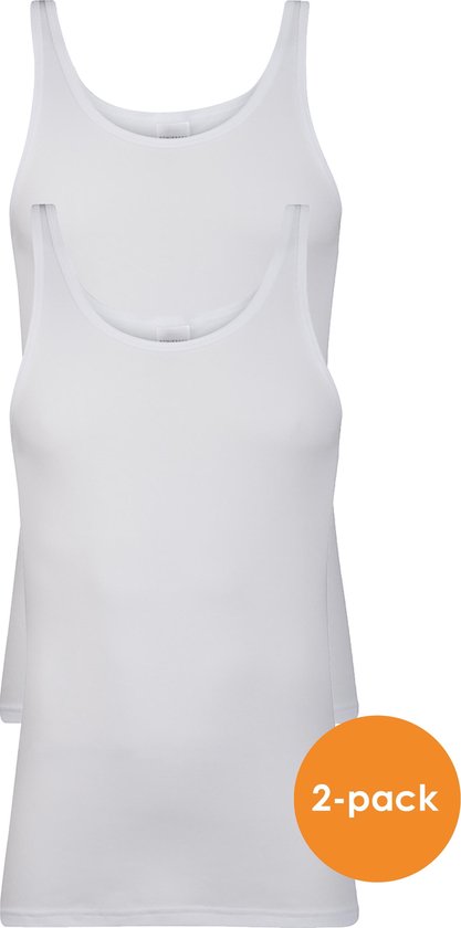 Schieser Cotton Essentials Heren Onderhemd - Wit - Maat XL