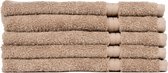5x Tulips Luxe Gastendoekjes (30x50cm) 550gr/m2 Taupe/Bruin + 1 x GRATIS Gastendoek (30x50cm)