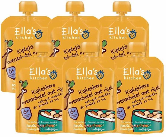6x Ella's Kitchen Kiplekkere Ovenschotel met Rijst 6+ m 130 gr van Ella's Kitchen — afbeelding 3