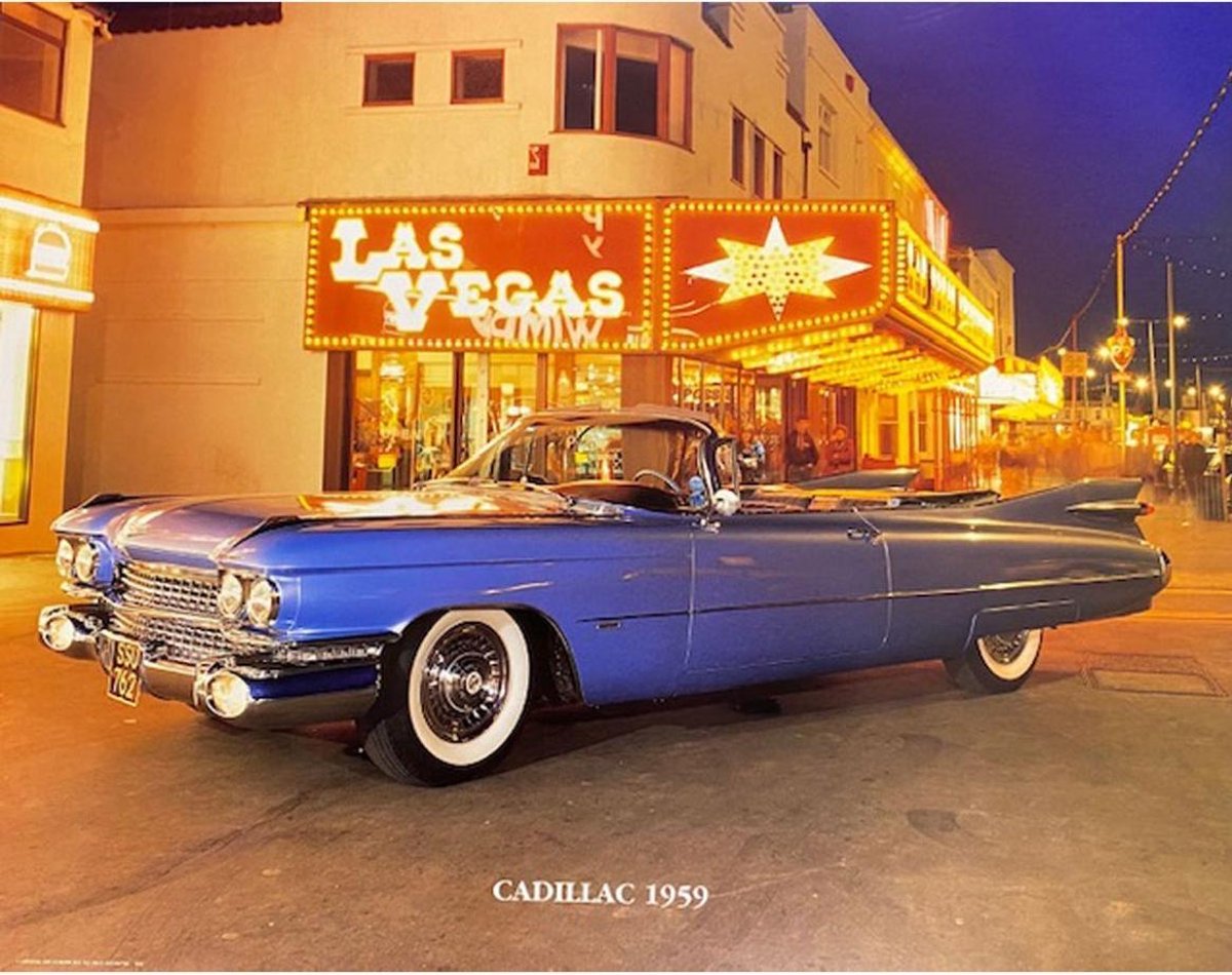 Cadillac Poster - Auto - 50 X 40 Cm - Multicolor