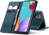 Samsung Galaxy A52 4G/Galaxy A52 5G Bookcase hoesje - CaseMe - Effen Blauw - Kunstleer