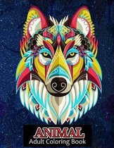 Animal adult coloring book