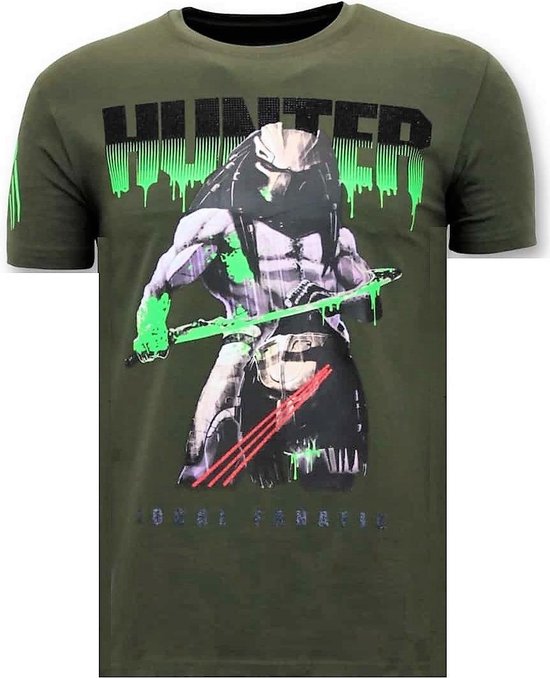T-shirt Local Fanatic Tough Men - Hunter de prédateurs - Vert - Tailles: S