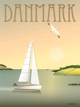 Vissevasse Poster Danmark Sejlbåden 30x40cm