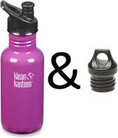 Klean Kanteen Classic Sport Cap - roze - 532 ml- met loopcap- RVS
