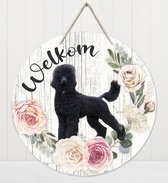 Welkom - Koningspoedel | Muurdecoratie - Bordje Hond