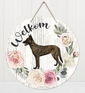 Welkom - Hollandse Herder (korthaar) | Muurdecoratie - Bordje Hond