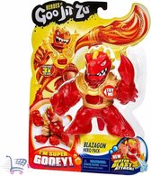 Heroes of Goo Jit Zu - Blazagon Hero Pack Speelfiguur + 3 stickers! | Superhelden Speelgoed Speelpop | Actiefiguur voor kinderen jongens meisjes | Squishies Squishy Stretch Twist | Goo Jit Zu