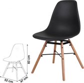 Set van 4 Jena eetkamerstoelen van Urban Living wit/zwart