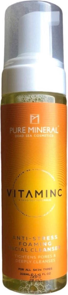 Pure Mineral - Vitamin C Anti-Stress Foaming Facial Cleanser Dode Zee Minerals (Vitame C Gezichtsschuim Dode Zee Mineralen)