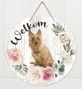 Welkom - Australische Terier | Muurdecoratie - Bordje Hond