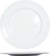 Dinerbord - Ontbijtbord - Plastic Bord Glossy Wit - Ø 33cm - Rond- Kunststof