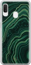 Samsung Galaxy A20e siliconen hoesje - Agate groen - Soft Case Telefoonhoesje - Groen - Print