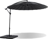 MaxxGarden Zweefparasol - Ø290 cm - Shanghai - Zwart - Inc. parasolhoes