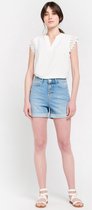 LOLALIZA Denim short met knopen - Licht Blauw - Maat 36