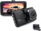 TechU™ Dashcam M15 Pro Dual Camera – 3.0 inch Scherm – Dashboardcamera – Full HD 1080p – Nachtvisie – Bewegingssensor – G-sensor – Loop Recording – Autocamera Voor én Achter - voor auto