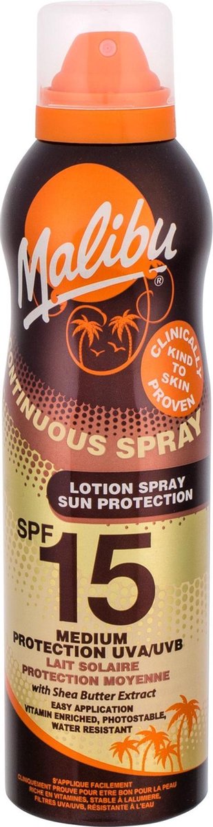 Malibu Continuous Lotion Spray - 175 ml (SPF 15) | bol.com