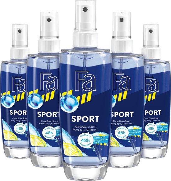 Fa Sport Deo verstuiver 5x 75ml - Grootverpakking - Fa