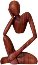 East Meets West Deco - Woondecoratie - Houten beeld - Abstract - Thinking Men