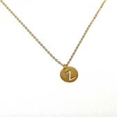 Ketting alfabet rond Z - Goud