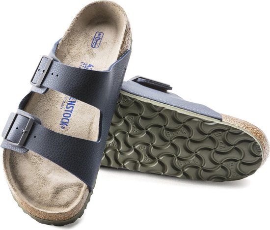 Birkenstock Arizona Heren Slippers Blue Narrow-fit | Blauw | Imitatieleer |  Maat 41 | bol.com