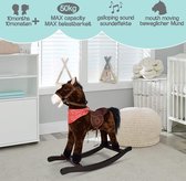 Pippa Design hobbelpaard - donkerbruin - met geluidseffecten en bewegende mond