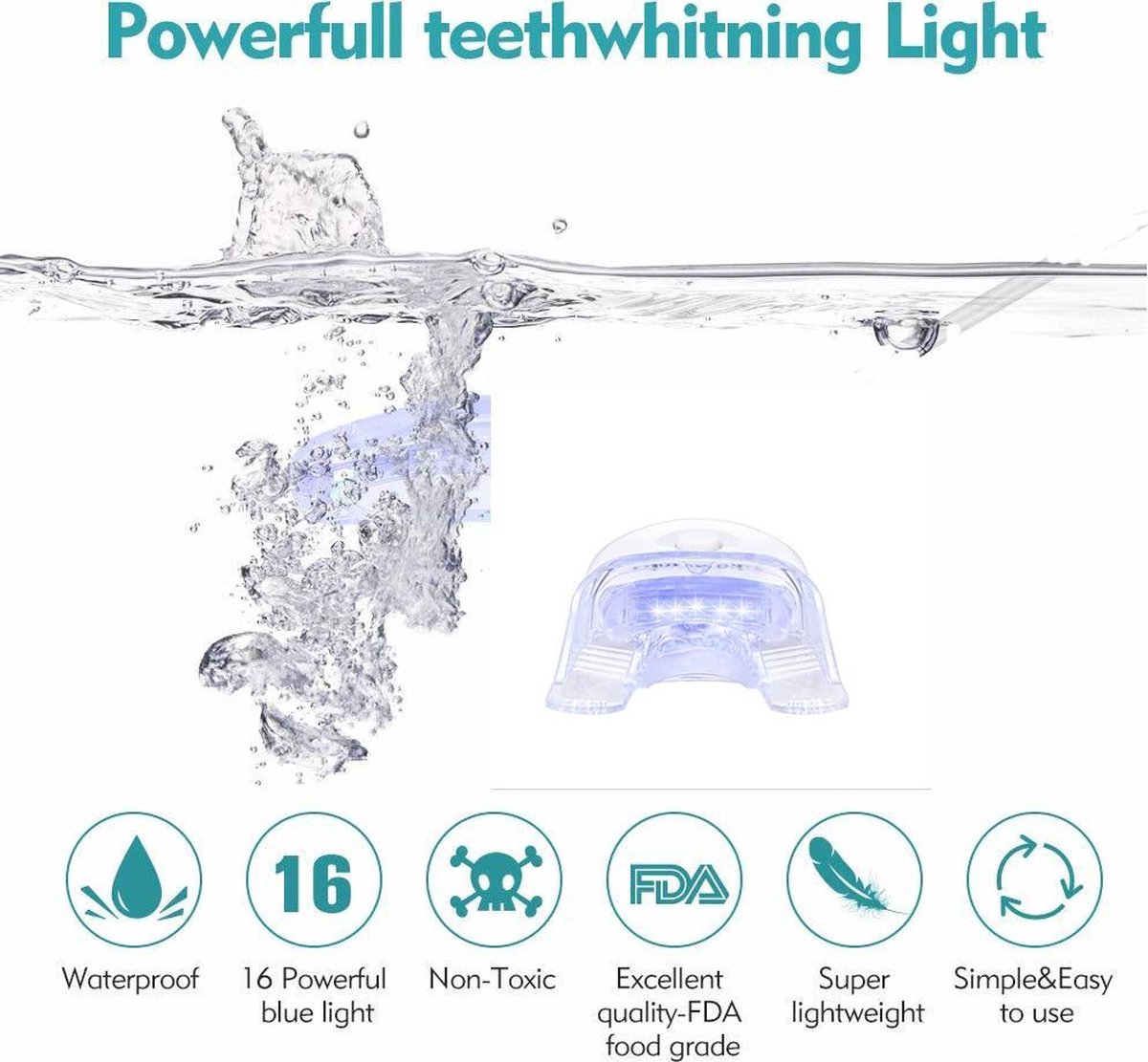Pro-Care Tandenbleker 5 LEDS licht-technologie - Non-Hydroperoxide Gel- Easy Breath Ventilation - Gum Safe