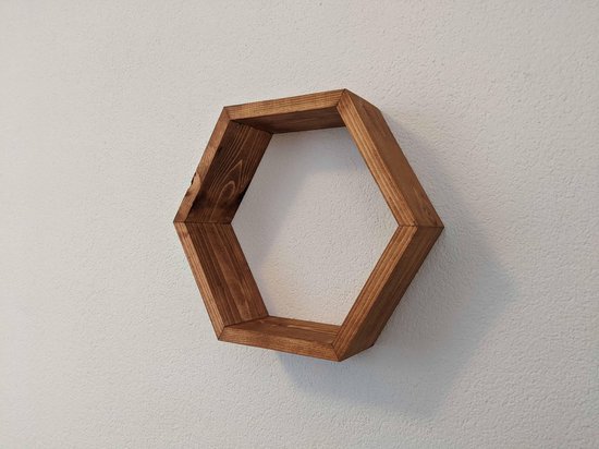 Bank Kers verwarring Wood Shapes] [Handgemaakte Zeshoek/Hexagon] [Wandplank] | bol.com