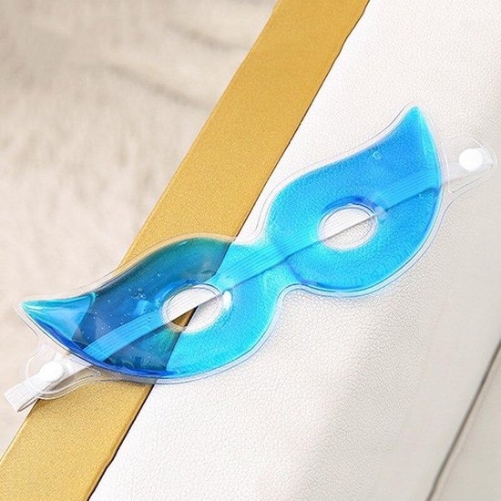 NEWGO® Koelmasker, gezichtsmasker, koelbril, oogmasker, gelmasker, slaapmasker, ontspanningsmasker, gelbril, migraine masker, blauw