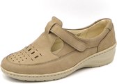 Waldläufer Dames T-bandschoen 820302-191-094 Beige - Monic Wijdte M - Maat 5½