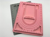 Kralen | Kralenbord - Sieraden maken - Rijgbord - 33x24 cm - Grijs of Roze - Kralen - Cadeau - MAIA Creative